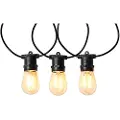 Nedis SmartLife - Lett kjede - LED-filamentlyspære x 10 - E27 - 2.8 W - klasse G - varmt hvitt lys - 2700 K - svart