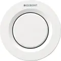 Geberit fjernb.Omega01 Hvid in - Pneumatisk, t/enkeltskyl, indbygget betjening: Alpin-hvid