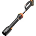 WORX WG543E, Håndholdt løvblåser, 209 km/t, Aluminium, Sort, Oransje, 696 m³/t, 18 V, Lithium-Ion (Li-Ion)