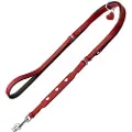 Hunter justerbar føreline Love, rød - 200 cm lang, 18 mm bred