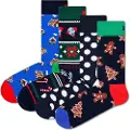 Happy socks Gingerbreads Gift Set Half Lange Sokker 4 Par
