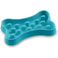 Here Sparky Her Sparky anti-slukskål Bone - turkis: 1,4 liter, L 35,9 x B 20,4 x H 5 cm