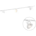QAZQA 1-fase skinnesystem med 3 justerbare hvite spotlights - Magnax