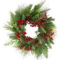 NSH Nordic Kunstig krans Ø60 cm med bær og nåle (780-092)