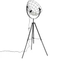 QAZQA Industriell gulvlampe med stativ sort 50 cm justerbar - Hanze