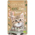 Cat's Love økologisk 6 x 100 g - Junior øko-fjærkre