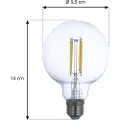 Luumr Smart E27 Dimbare LED-pærer G95 Klar 7W 806lm 2700-6500K