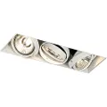 QAZQA Nedfelt spotlight hvit GU10 AR70 uten ramme 3-lys - Oneon