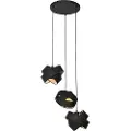 QAZQA Moderne pendellampe sort 3-lys - Cloth