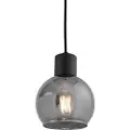 QAZQA Art Deco-pendellampe sort med røykglass - Vidro