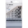 Bosch 2 - 8 mm HSS-spiralbor PointTeQ-set med sekskantskaft, 9 deler