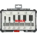 Bosch - Fresekutter - for tre, bløtt tre, løvtre, profiles - 6 deler - 6.35 mm, 12.7 mm, 19.05 mm, 15.88 mm, 7.94 mm - lengde: 50 mm, 60 mm, 53.98 mm, 55.17 mm