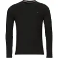 Tommy Hilfiger for man. MW0MW09096 T-shirt Slim fit logo black (XL), Casual, Cotton, Long sleeve, Sustainable