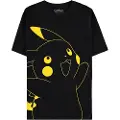 Difuzed Pokemon Pikachu Outline T-skjorte