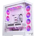 Phanteks NV7 - FT - utvidet ATX (E-ATX) - sidepanel med vindu (herdet glass) - ingen strømforsyning (ATX) - matt hvit - USB/lyd