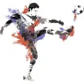 RoomMates Fodboldspiller Gigant Wallsticker