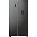 Gorenje Advanced NRR9185EABXLWD - Kjøleskap/fryser - side-ved-side med vannautomat - bredde: 91.5 cm - dybde: 67 cm - høyde: 178.6 cm - 547 liter - Klasse E - svart