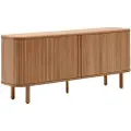 Kave Home Kave HomeMailen 2-dørs skjenk i askfinér med mørk finish 180 x 75 cmBrunSkjenker & sideboardsFra Homeroom