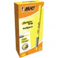 BIC Overstregningspen BIC Highlighter Grip gul med skrå spids - (12 stk.)