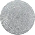 Zeller Beskyttelsesmatte, dekorativ bordmatte - sølv, Ø 41 cm, ZELLER