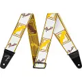 Fender Weighless 2" Monogram Reim Hvit / Brun / Gul