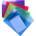 Exacompta Dokumentmappe, Exacompta, A4, velcro, ass. farver, pakke a 5 stk