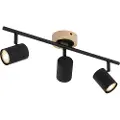 QAZQA Moderne spotlight svart med tre tiltbar 3-lys - Jeana