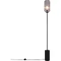 QAZQA Art Deco gulvlampe sort med røykglass - Rid