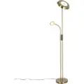 QAZQA Gulvlampe bronse inkl. LED og dimmer med leselys - Fez