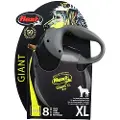 Flexi NEON GIANT XL, Hund, Tilbaketrekkelig, Sort, Gult, Teip, 8 m