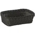 Multi Brødkurv 26.5x19xH7 cm Rektangulær Kraftig flet PP Sort,48 stk/krt