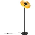 QAZQA Industriell gulvlampe svart med gull innside 60 cm - Magnax