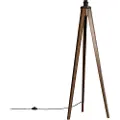 QAZQA Rustikk gulvlampe stativ valnøtt - Tripod Classic