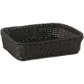 Multi Brødkurv 40x30x10 cm Rektangulær Kraftig flet PP Sort,40 stk/krt
