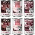 Wolf of Wilderness Adult "Red Meat" 6 x 400 g - Blandet pakke