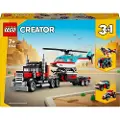 LEGO Lastebil Med Plattform Og Helikopter-byggesett