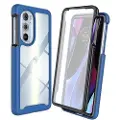Mtp Products 360 Beskyttelse Motorola Edge 30 Pro Deksel - Blå / Klar
