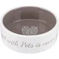 Trixie Pet's Home keramik skål, 1.4 l/ø 20 cm, creme /taupe