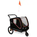 Nomad Tales Spirit sykkeltilhenger, ibenholt/tangerin - L 145 x B 72 x H 102 cm, bis 45 kg