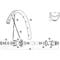 Mavic Crossride Light 29 2016-17 Bakre Høyre Eiker 12 Enheter
