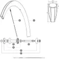 Mavic Cosmic Carbone 40 C Venstre Eiker 10 Enheter
