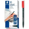Staedtler Lumocolor 318-2 rød permanent fine 0.6 mm (stk)