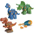 Tachan Dinosaurs 3-pakning Med Manuell Og Elektrisk Skrutrekker