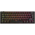 Ducky One 3 Mini - Tastatur - bakgrunnsbelyst - USB-C - Nordisk - tastsvitsj: CHERRY MX Red - klassisk svart