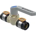 Geberit FlowFit kugleventil med betjeningshåndtag: CuZn21Si3P, d=50mm