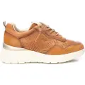 Carmela for woman. 16142303-CAMEL Leather trainers 161423 brown (36), 3 to 5 cm, Laces, Casual