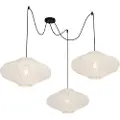 QAZQA Design pendellampe hvit 50 cm 3-lys - Plu