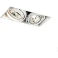QAZQA Innfelt spotlight hvit GU10 AR70 Trimless 2-lys - Oneon