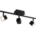 QAZQA Moderne taklampe svart inkl. LED 3-lys - Nola