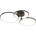 QAZQA Taklampe svart inkl. LED 3-trinns dimbar 3-lys - Joaniqa
